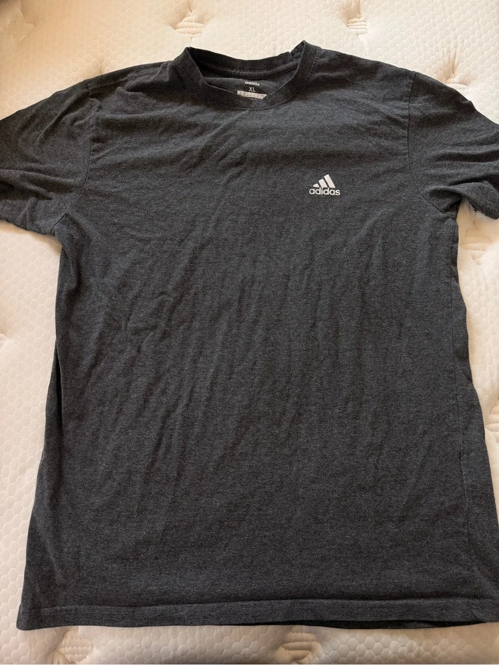 adidas Men’s Dark Gray Classic Logo Crew Tee